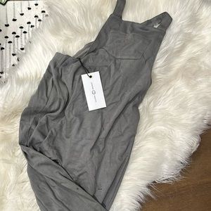 Grey organic overalls